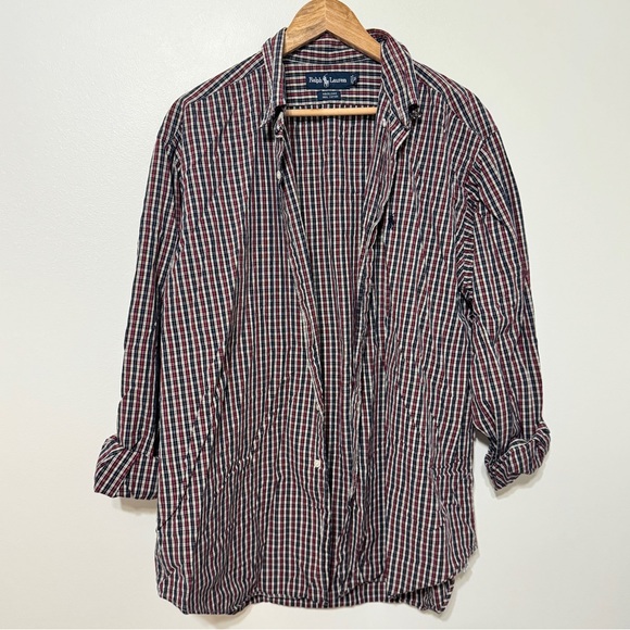 Ralph Lauren Oversized Plaid Button Up Women’s Size XL / XXL fall pumpkin patch - Picture 2 of 6